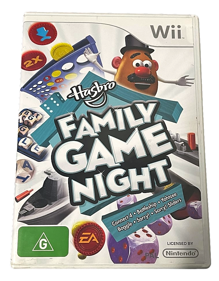 Hasbro Family Game Night Nintendo Wii PAL *No Manual* (Pre-Owned)