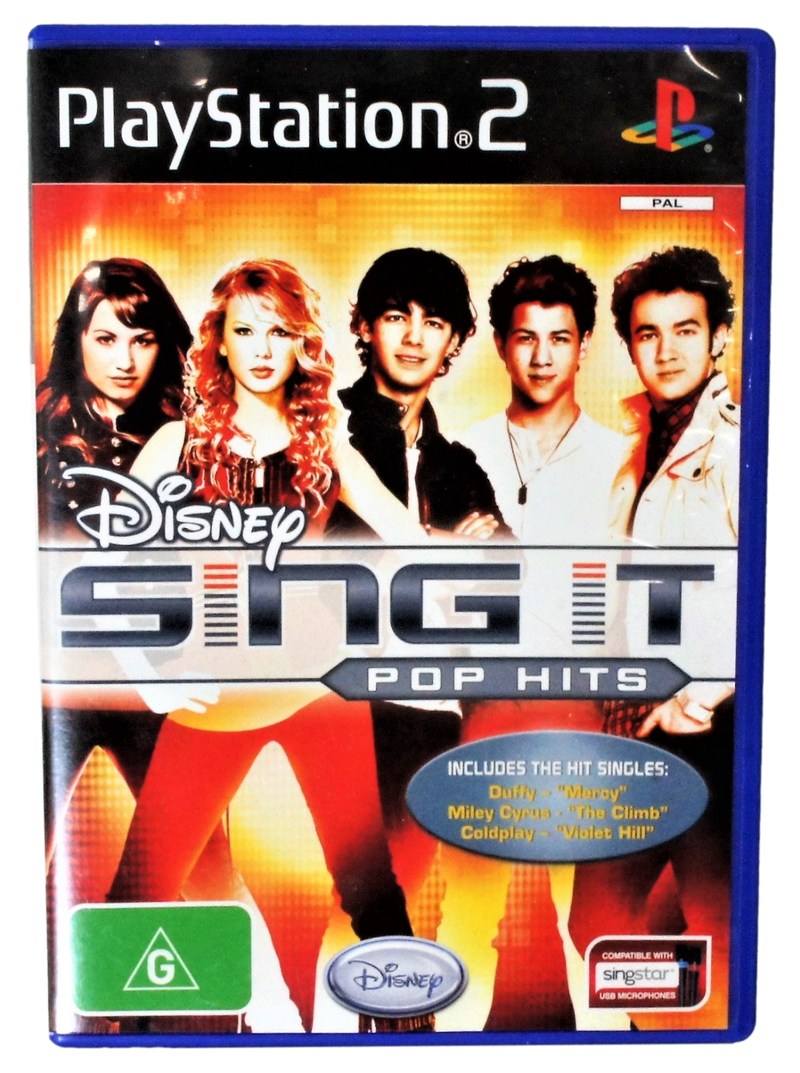 Disney Sing It Pop Hits + Mics Sony PS3 PlayStation 2 Boxed! (Pre-Owned)