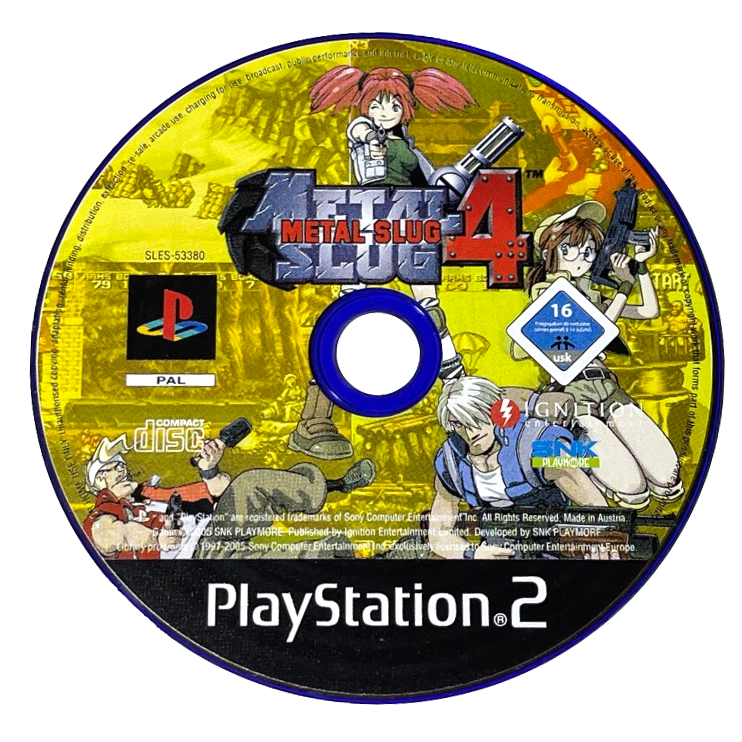 Metal Slug 4 PS2 PAL *Disc Only* Playstation (Preowned)