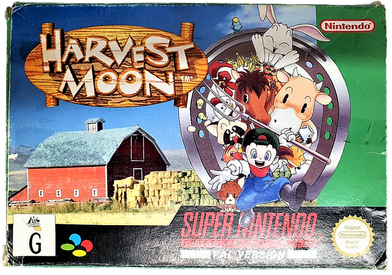 Harvet Moon Super Nintendo SNES Boxed *No Manual* PAL (Preowned)