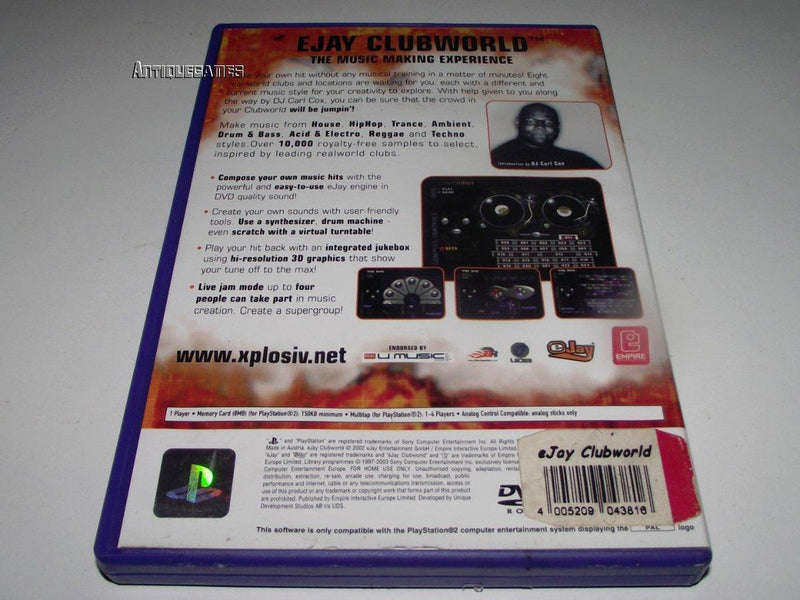 eJay Clubworld PS2 PAL *No Manual* (Preowned)