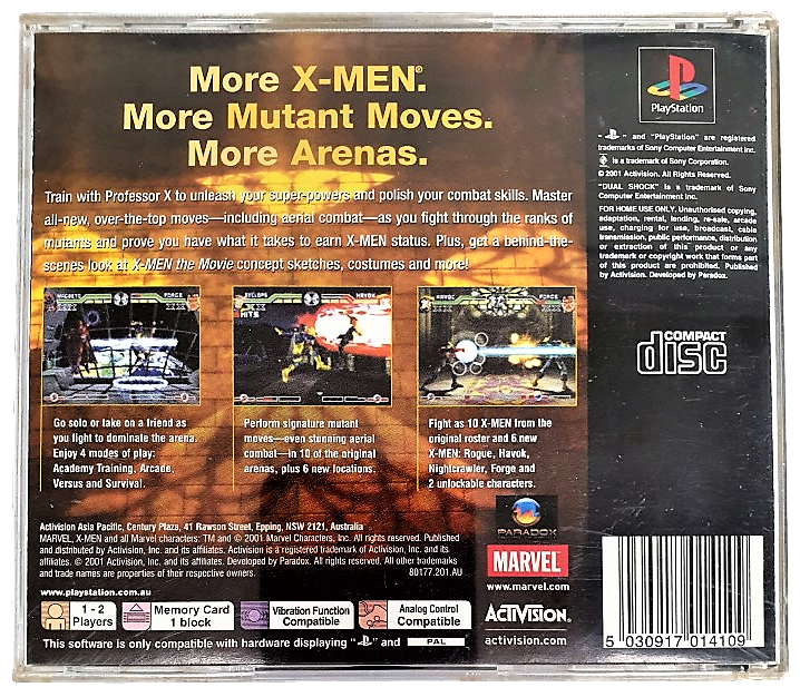 X-Men 2 Mutant Academy PS1 PS2 PS3 PAL *No Manual* (Pre-Owned)