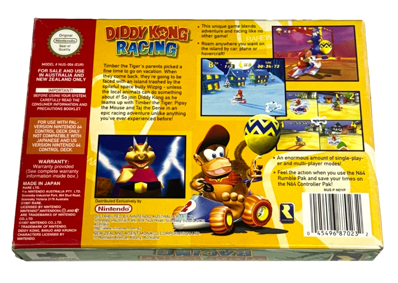 Diddy Kong Racing Nintendo 64 N64 Boxed PAL *Complete* (Minty)