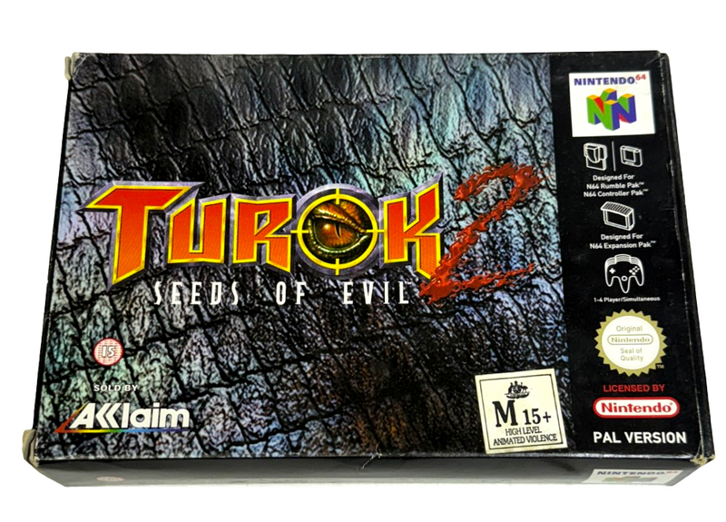 Turok 2 Seeds of Evil Nintendo 64 N64 Boxed PAL *Complete*