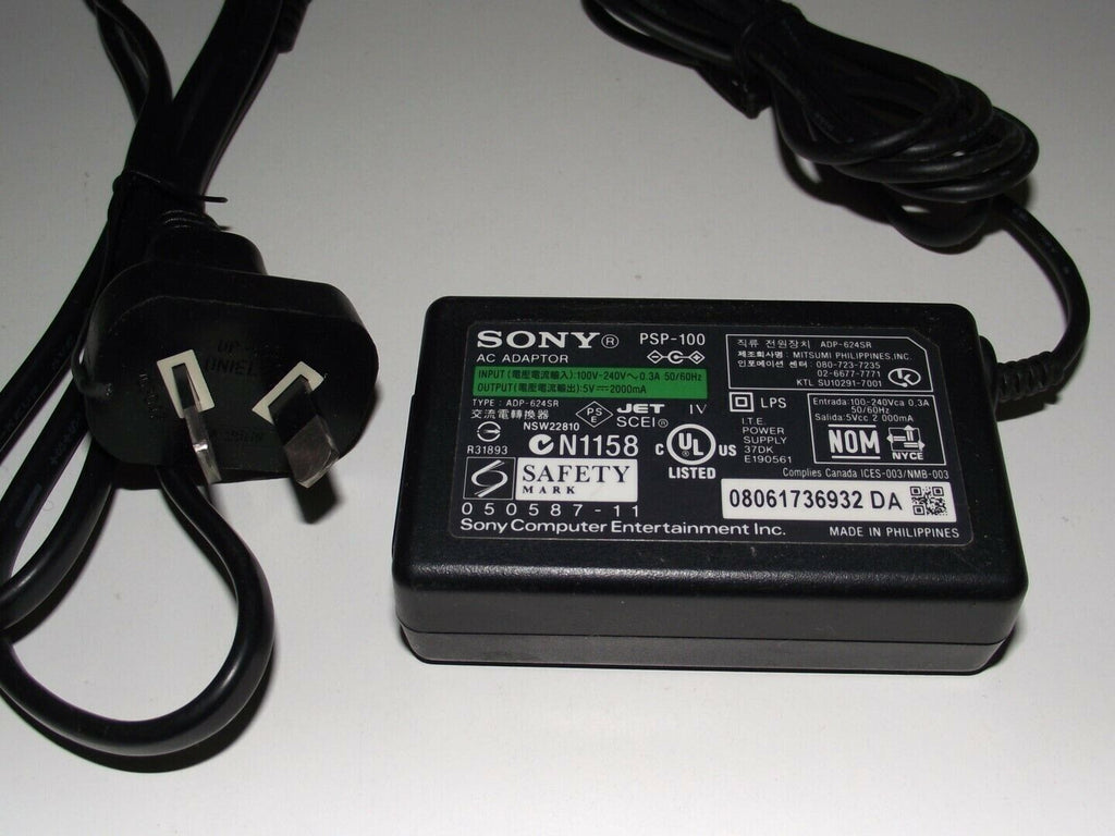 Genuine Sony PSP-100 Charger 5V 2000mA AC Adapter For Sony PSP 1001 2001  3001