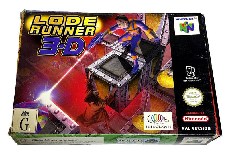 Lode Runner 3D Nintendo 64 N64 Boxed PAL *Complete* (Preowned)