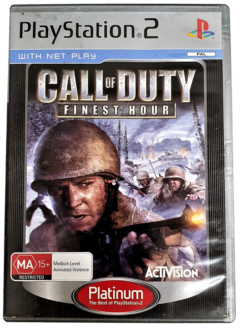 Call Of Duty Finest Hour PS2 (Platinum) PAL *Complete* (Preowned)