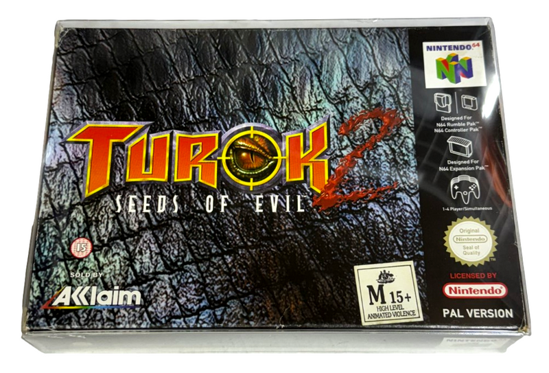 Turok 2 Seeds of Evil Nintendo 64 N64 Boxed PAL *Complete*