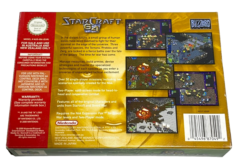 Starcraft 64 Nintendo 64 N64 Boxed PAL *No Manual* (Preowned)