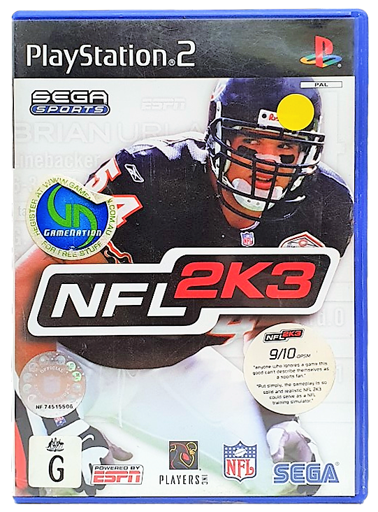 NFL 2K3 PS2 PAL *Complete* (Preowned)