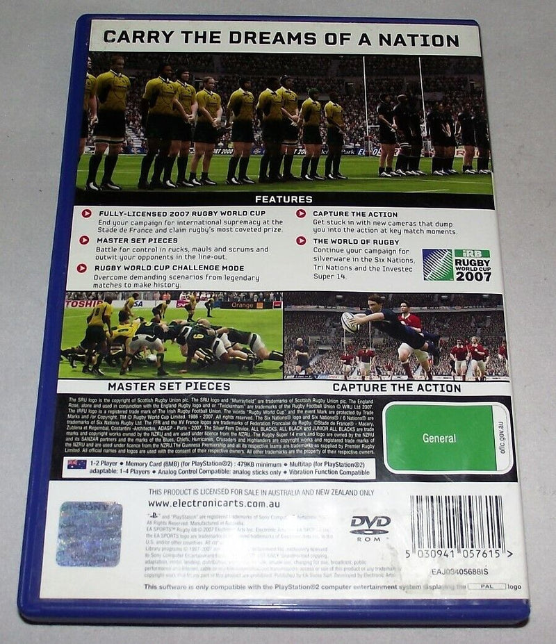 Rugby 08 PS2 PAL *Complete* (Preowned)