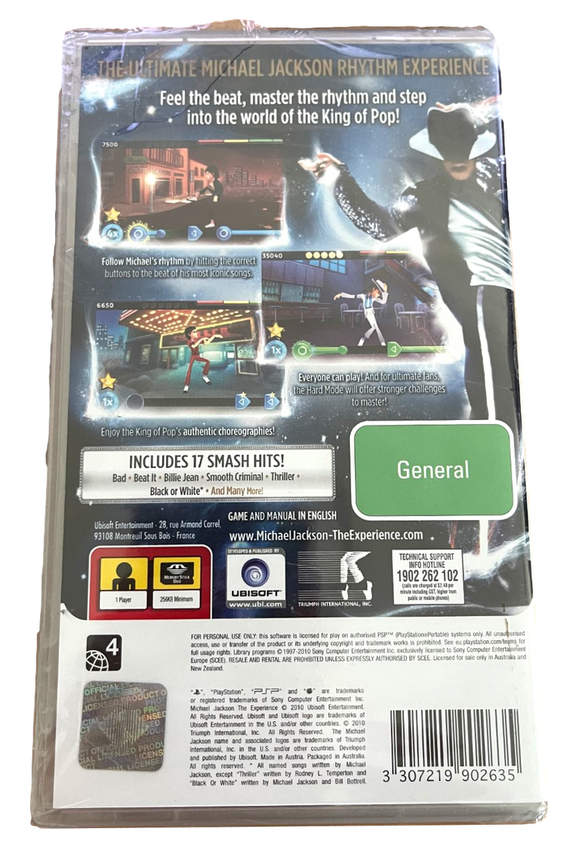 Michael Jackson The Experience Sony PSP Game (Sealed)