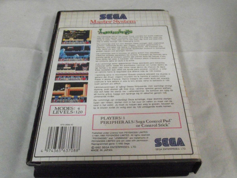 Lemmings Sega Master System *No Manual* (Pre-Owned)