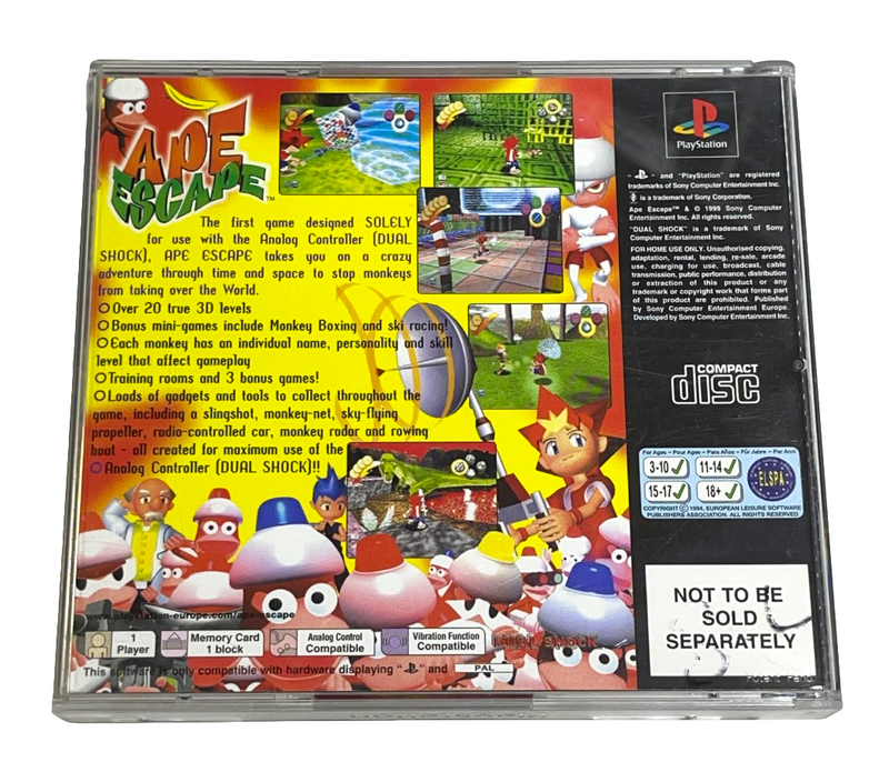 Ape Escape PS1 PS2 PS3 PAL *Complete*