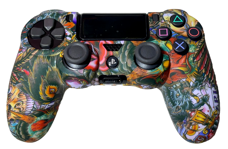 Silicone Cover For PS4 Controller Case Skin - Tattoo