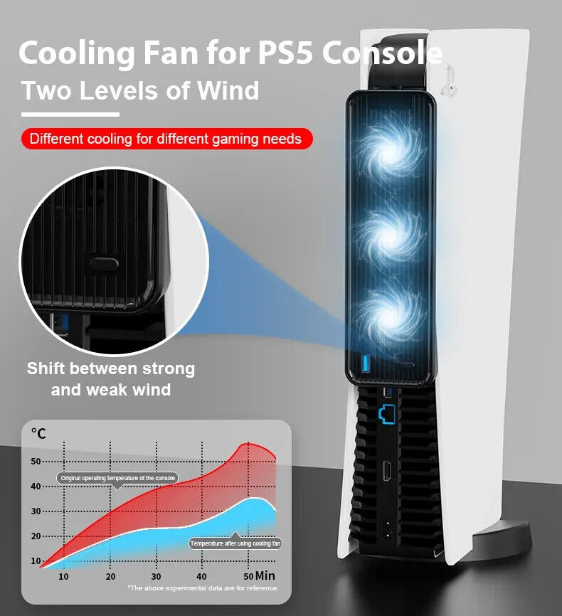 PS5 Console Cooling Fan USB 3.0 (Digital edition/CD-ROM edition) *New Design*