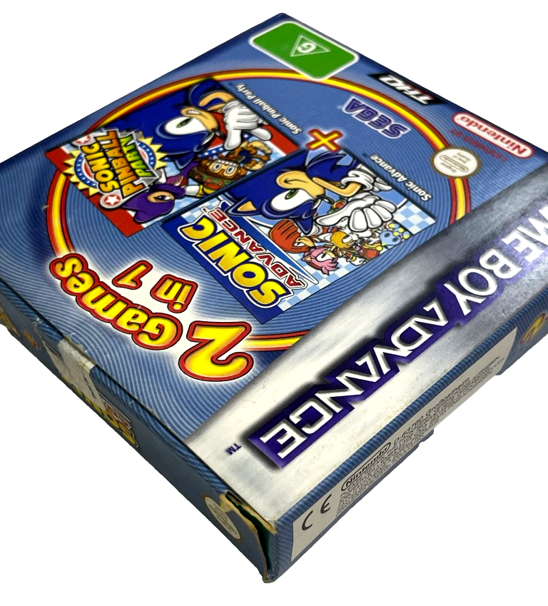 Sonic Advance + Sonic Pinball Party Nintendo Gameboy Advance GBA Complete* Boxed (Preowned)