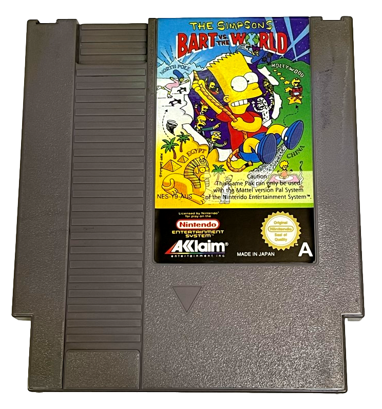 The Simpsons Bart Vs The World Nintendo NES Boxed PAL *No Manual* (Preowned)
