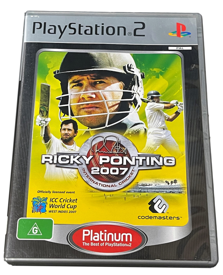 Ricky Ponting International Cricket 2007 PS2 (Platinum) PAL *No Manual* (Preowned)