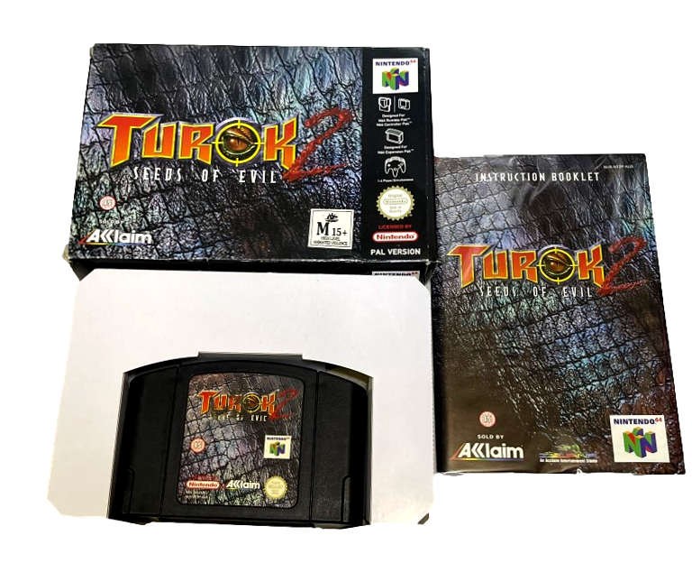 Turok 2 Seeds of Evil Nintendo 64 N64 Boxed PAL *Complete* (Preowned)