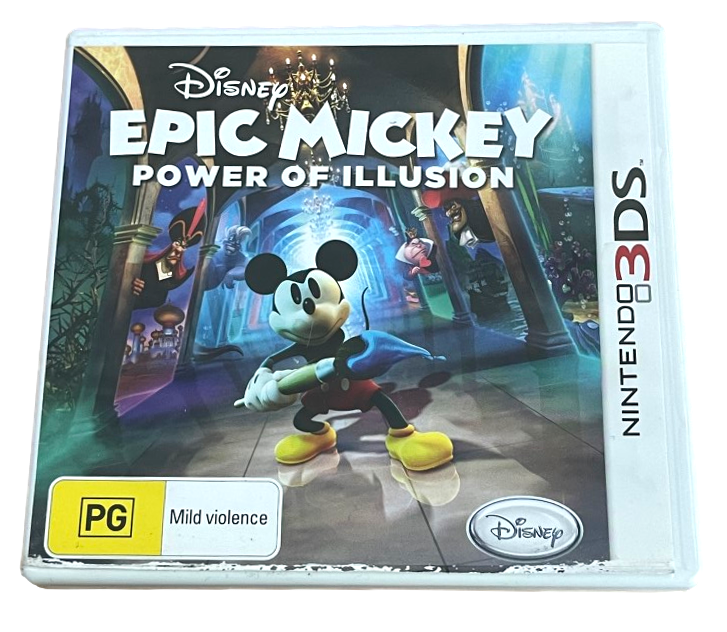 Epic Mickey Power of Illusion Nintendo 3DS 2DS Game *Complete* (Preowned)