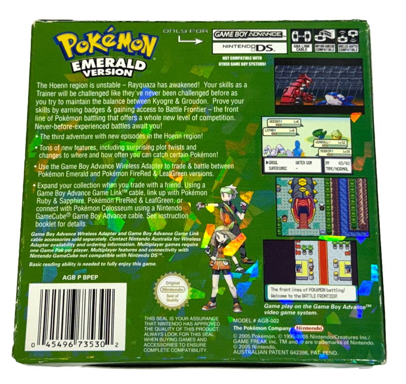 Pokemon Emerald Version Nintendo Gameboy Advance GBA *Complete* Boxed (Preowned)