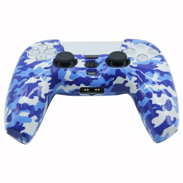 Camo Blue Shell Case for PS5 Controller Cover Protective Anti Scratch*