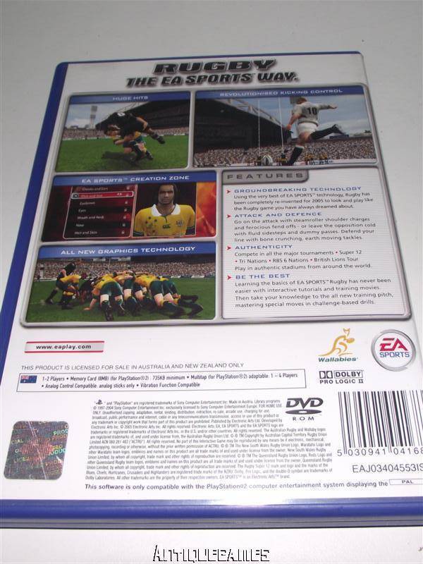 EA Sports Rugby 2005 PS2 PAL *No Manual* (Preowned)