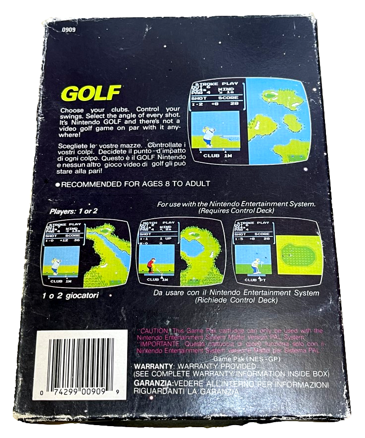 Golf Nintendo NES Boxed PAL *No Manual* (Preowned)