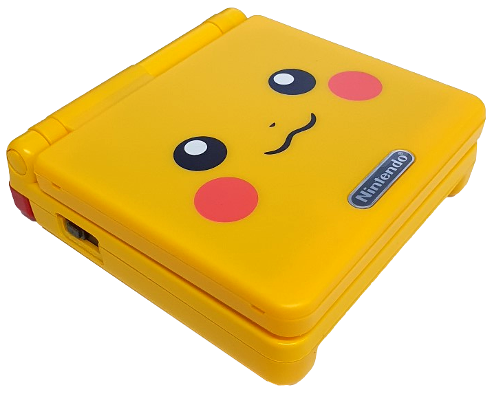 Nintendo Gameboy Advance SP Pikachu Edition AGS-001 RetroFit + USB Charger  (Refurbished)