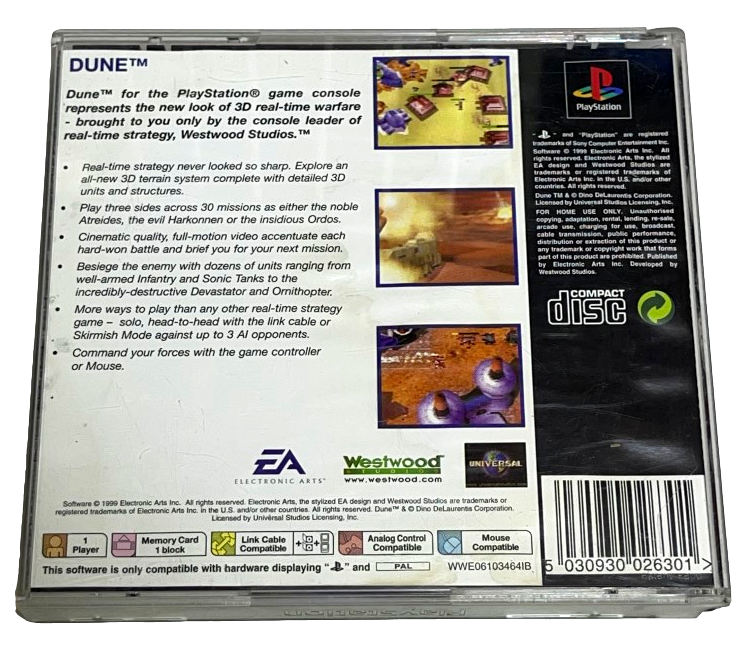 Dune PS1 PS2 PS3 PAL *Complete* (Preowned)