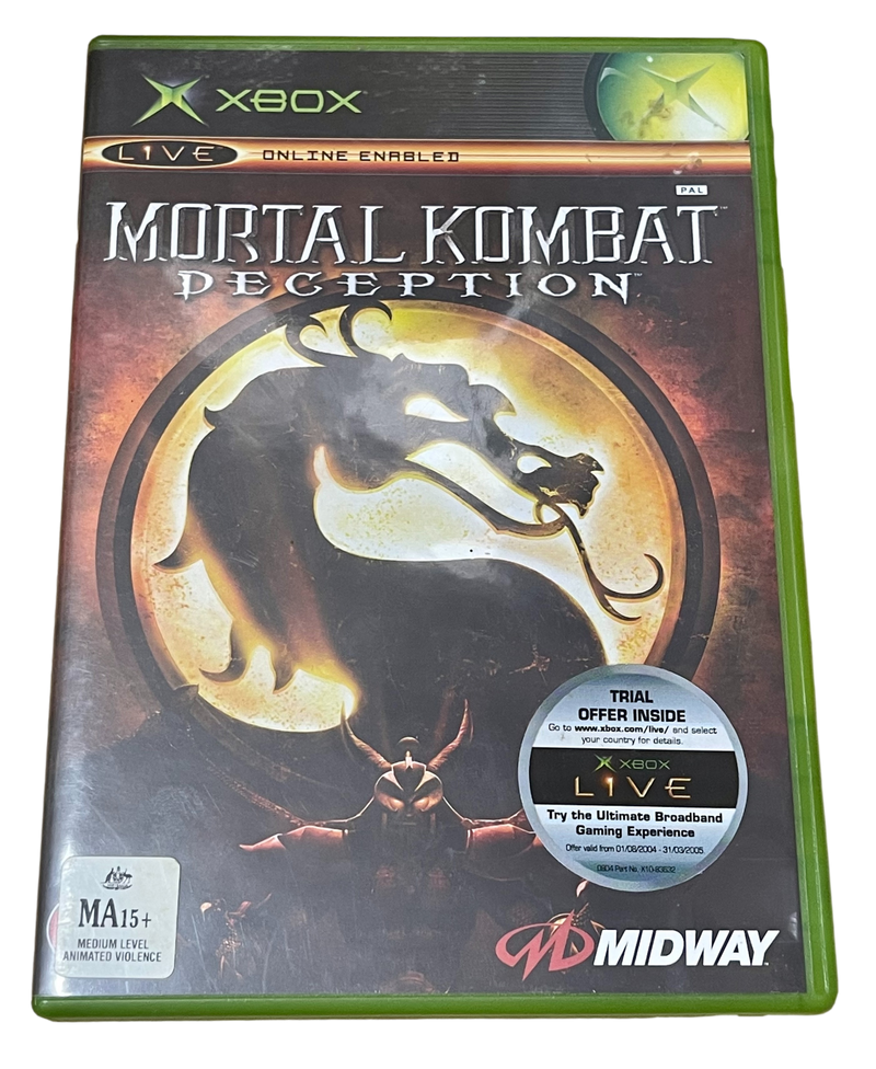 Mortal Kombat Deception XBOX Original PAL *No Manual* (Preowned)