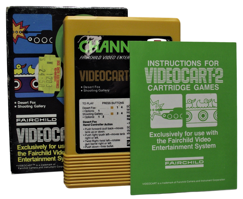 Boxed Channel F Videocart Fairchild Video Entertainment System 2 Desert Fox Shooting Gallery - Games We Played
