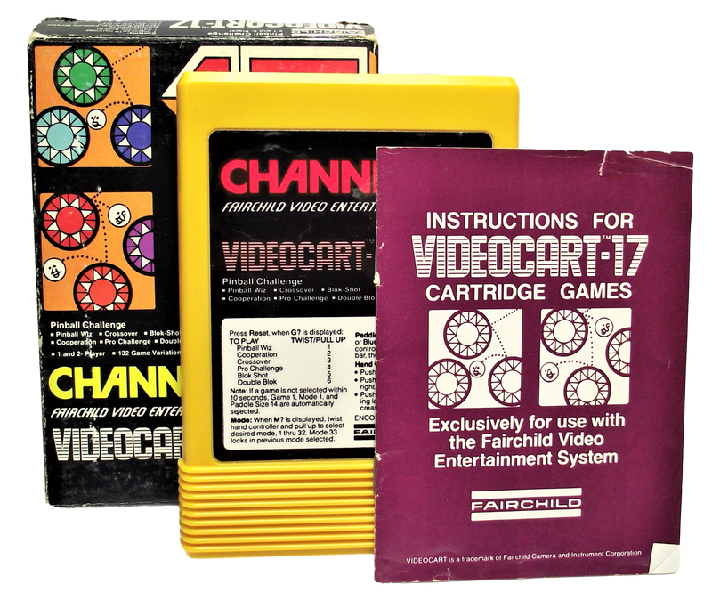 Boxed Channel F Videocart Fairchild Video Entertainment System 17 Pinball Challenge - Games We Played