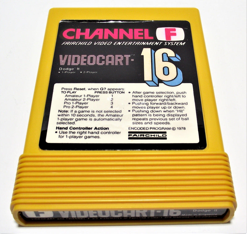 Boxed Channel F Videocart Fairchild Video Entertainment System 16 Dodge It - Games We Played