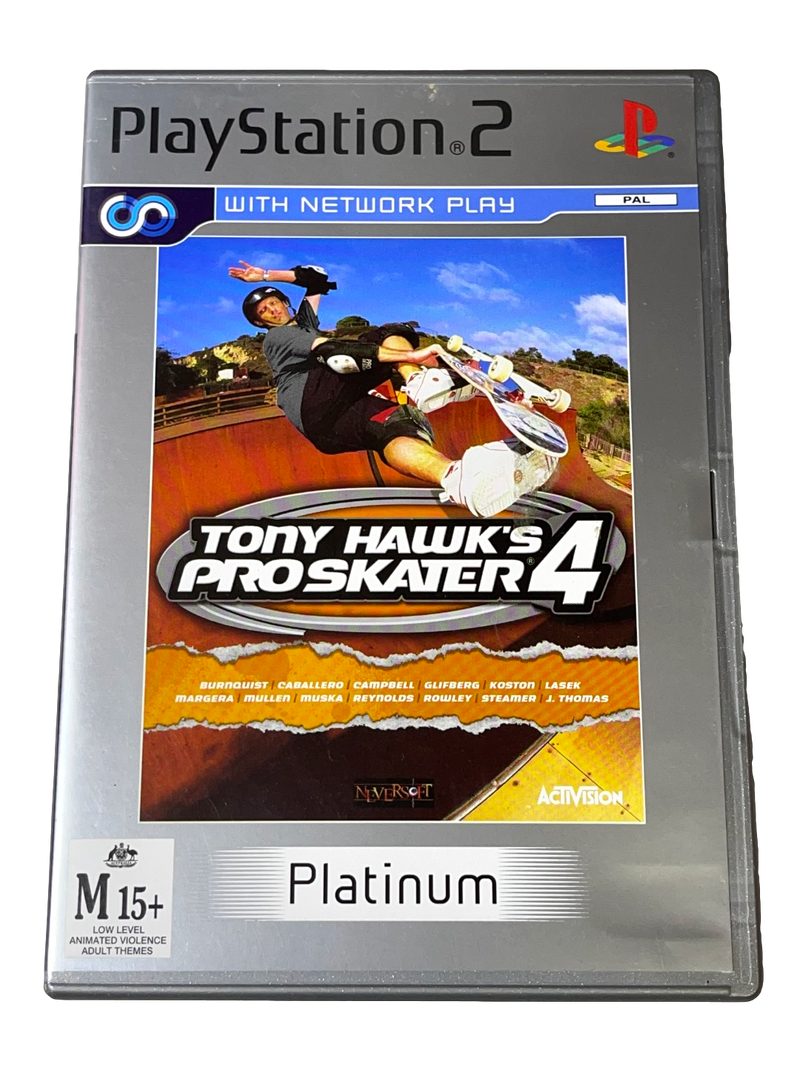 Tony Hawk's Pro Skater 4 PS2 (Platinum) PAL *Complete* (Preowned)