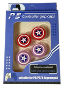 4 x Thumb Grips PS4 PS5 XBOX Toggle Cover Cap- Captain America Glow in Dark