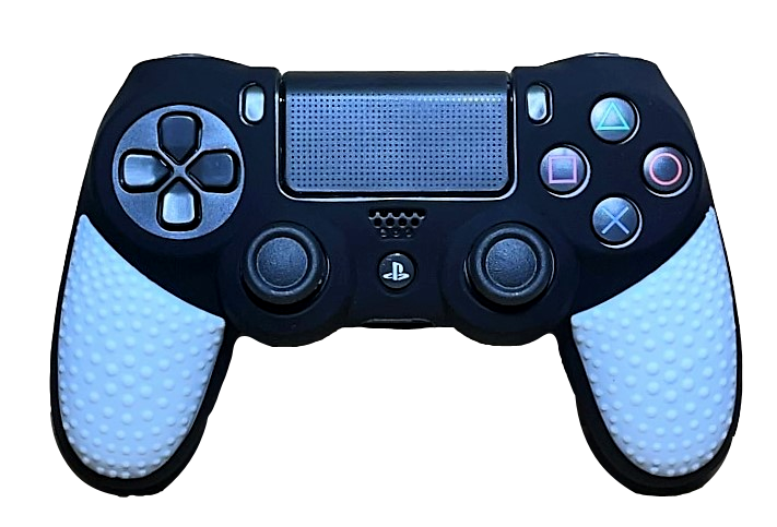 Silicone Cover For PS4 Controller Case Skin - Black/White