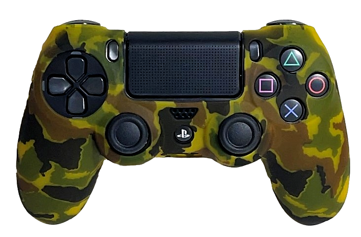 Silicone Cover For PS4 Controller Case Skin - Yellow Camo
