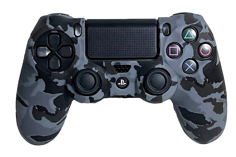 Silicone Cover For PS4 Controller Case Skin - Grey Camo