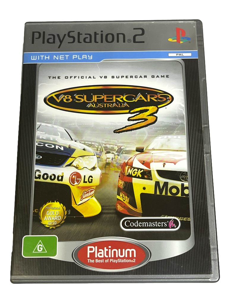 V8 Supercars Australia 3 PS2 (Platinum) PAL *Complete* (Preowned)