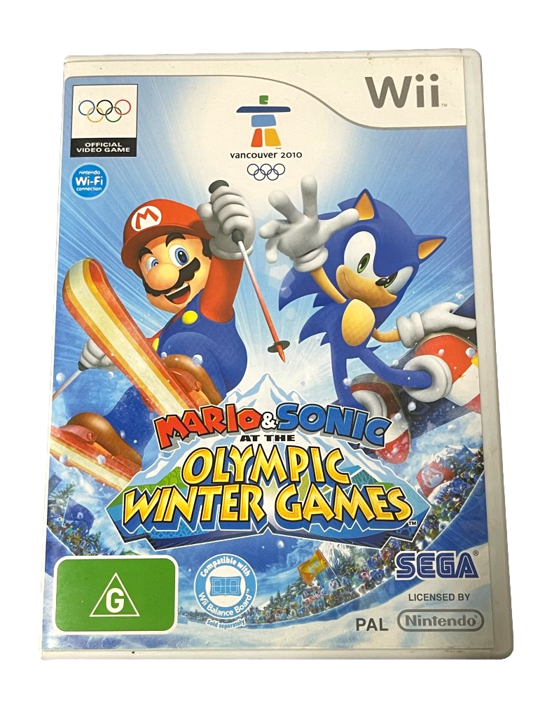 Sonic and Mario at the Winter Olympic Games Nintendo Wii PAL *Complete*(Preowned)