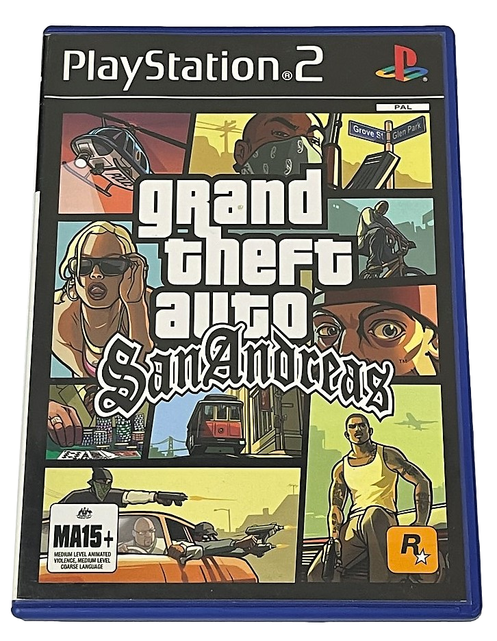 Grand Theft Auto San Andreas PS2 PAL *No Map but has Manual* (Pre-Owned)