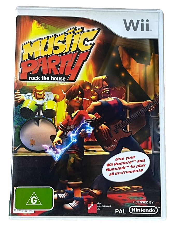 Music Party Rock the House Nintendo Wii PAL *Complete* (Pre-Owned)