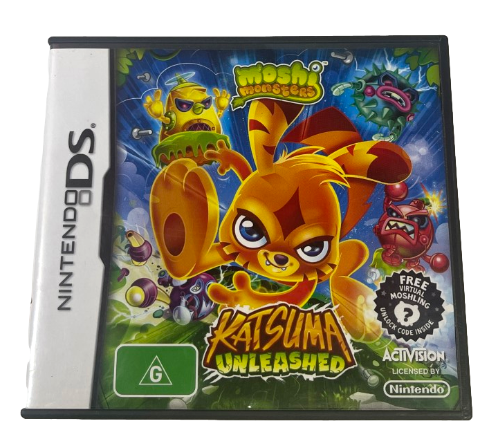 Moshi Monsters Katsuma Unleashed Nintendo DS 2DS 3DS Game *Complete* (Pre-Owned)