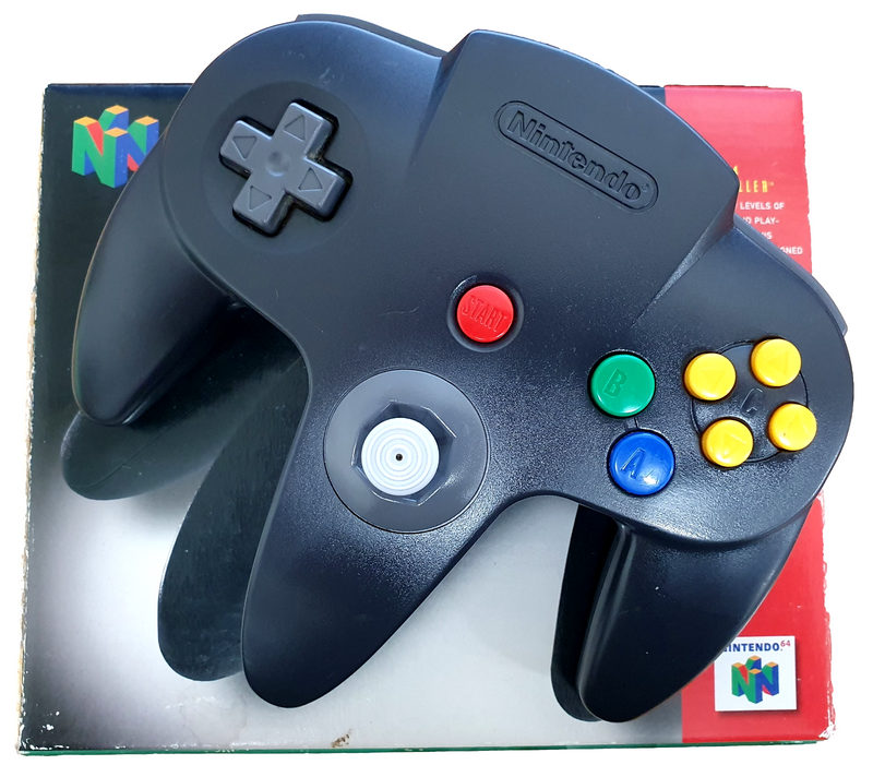 Genuine Nintendo 64 N64 Black Controller Original Boxed + Insert (Preowned)