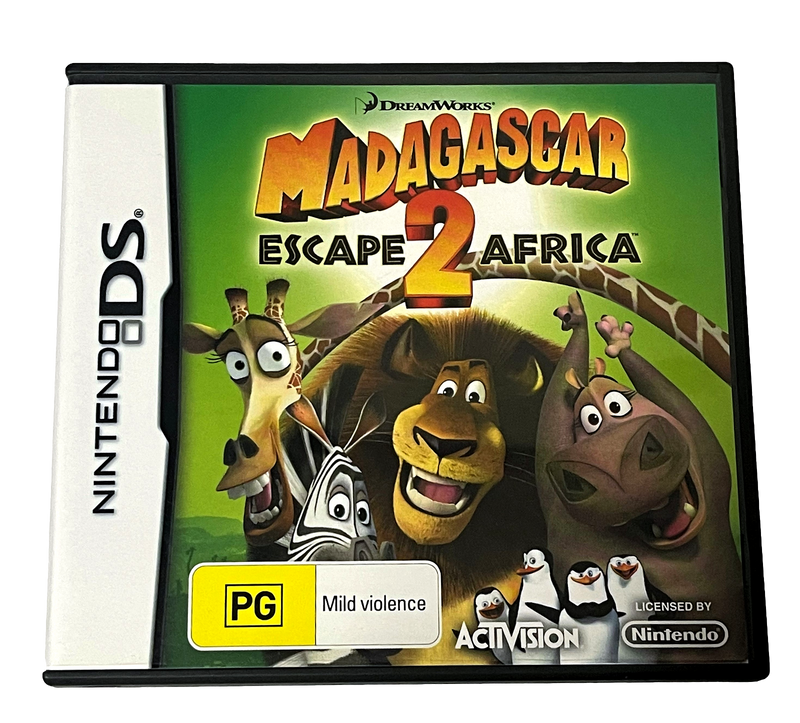 Madagascar Escape 2 Africa Nintendo DS 2DS 3DS Game *No Manual* (Preowned)