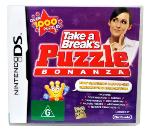 Take A Break's Puzzle Bonanza Nintendo DS 3DS Game *Complete* (Pre-Owned)
