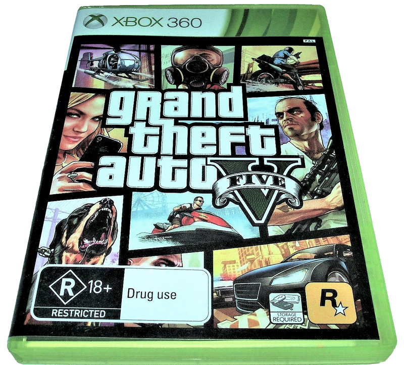 Grand Theft Auto V Five XBOX 360 PAL No Map Preowned