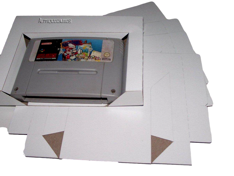 SNES Super Nintendo Game Tray Insert White Replacement Reproduction Inserts